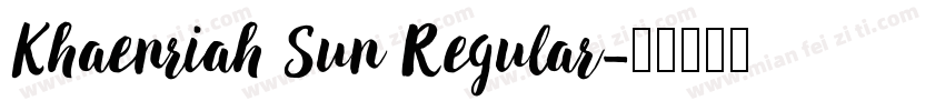 Khaenriah Sun Regular字体转换